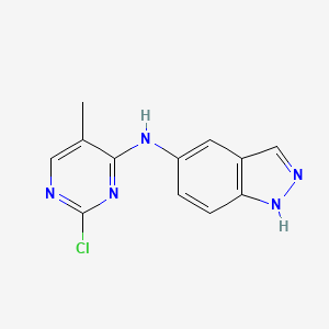 molecular formula C12H10ClN5 B15357978 N-(2-chloro-5-methylpyrimidin-4-yl)-1H-indazol-5-amine 