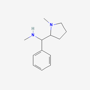molecular formula C13H20N2 B15358043 N-methyl-1-(1-methylpyrrolidin-2-yl)-1-phenylmethanamine 