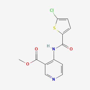 molecular formula C12H9ClN2O3S B15358063 Methyl 4-{[(5-chloro-2-thienyl)carbonyl]amino}pyridine-3-carboxylate 