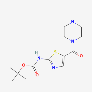 molecular formula C14H22N4O3S B15358085 Tert-butyl {5-[(4-methylpiperazin-1-yl)carbonyl]-1,3-thiazol-2-yl}carbamate 