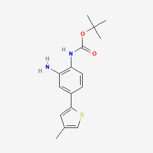 molecular formula C16H20N2O2S B15358341 tert-butyl N-[2-amino-4-(4-methylthiophen-2-yl)phenyl]carbamate 