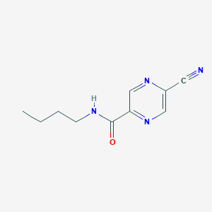 molecular formula C10H12N4O B15358410 N-butyl-5-cyanopyrazine-2-carboxamide 