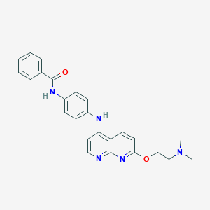 molecular formula C25H25N5O2 B15358451 N-[4-[[7-[2-(dimethylamino)ethoxy]-1,8-naphthyridin-4-yl]amino]phenyl]benzamide 