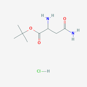 molecular formula C8H17ClN2O3 B15358504 Tert-butyl 2,4-diamino-4-oxobutanoate;hydrochloride 