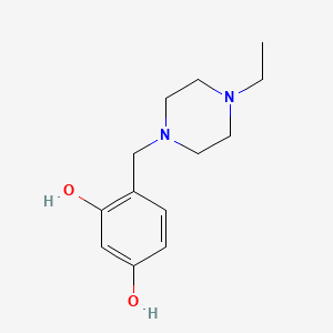 molecular formula C13H20N2O2 B15358613 4-[(4-Ethylpiperazin-1-yl)methyl]benzene-1,3-diol 