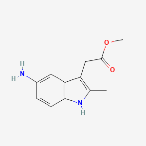 molecular formula C12H14N2O2 B15358767 methyl 2-(5-amino-2-methyl-1H-indol-3-yl)acetate 