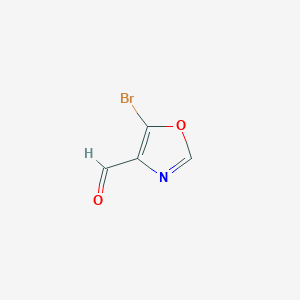 molecular formula C4H2BrNO2 B15358772 5-Bromo-1,3-oxazole-4-carbaldehyde 