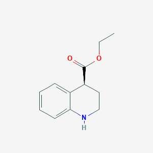 molecular formula C12H15NO2 B15358911 Ethyl (S)-1,2,3,4-tetrahydroquinoline-4-carboxylate 