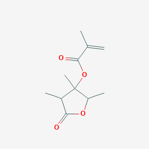 molecular formula C11H16O4 B15358940 2,3,4-Trimethyl-5-oxotetrahydrofuran-3-yl methacrylate 