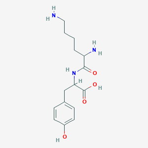 molecular formula C15H23N3O4 B15359181 (S)-2-((S)-2,6-Diaminohexanamido)-3-(4-hydroxyphenyl)Propanoic acid 
