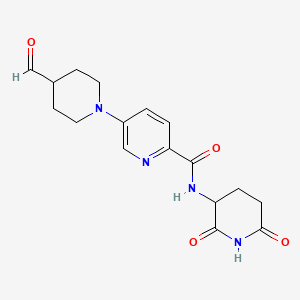molecular formula C17H20N4O4 B15359277 N-(2,6-Dioxo-3-piperidinyl)-5-(4-formyl-1-piperidinyl)-2-pyridinecarboxamide 