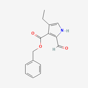 molecular formula C15H15NO3 B15359347 Benzyl 4-ethyl-2-formyl-1H-pyrrole-3-carboxylate CAS No. 835921-00-1