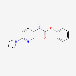 molecular formula C15H15N3O2 B15359418 Phenyl 6-(azetidin-1-yl)pyridin-3-ylcarbamate 