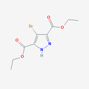 molecular formula C9H11BrN2O4 B15359510 diethyl 4-bromo-1H-pyrazole-3,5-dicarboxylate 