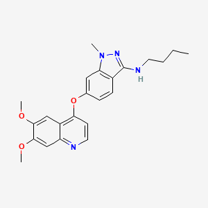 molecular formula C23H26N4O3 B15359536 N-butyl-6-(6,7-dimethoxyquinolin-4-yloxy)-1-methyl-1H-indazol-3-amine 
