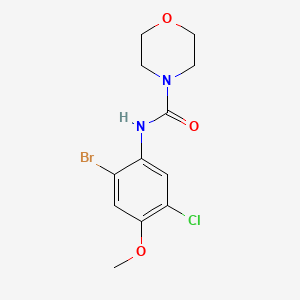 molecular formula C12H14BrClN2O3 B15359568 N-(2-bromo-5-chloro-4-methoxyphenyl)morpholine-4-carboxamide 