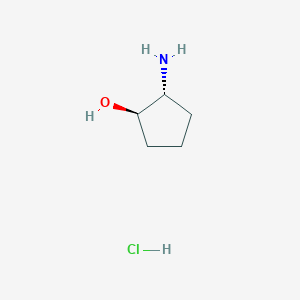 molecular formula C5H12ClNO B153596 trans-2-Aminocyclopentanol hydrochloride CAS No. 31775-67-4