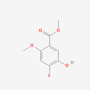 molecular formula C9H9FO4 B15359686 Methyl 4-fluoro-5-hydroxy-2-methoxybenzoate 