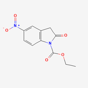 molecular formula C11H10N2O5 B15359737 ethyl 5-nitro-2-oxo-3H-indole-1-carboxylate 