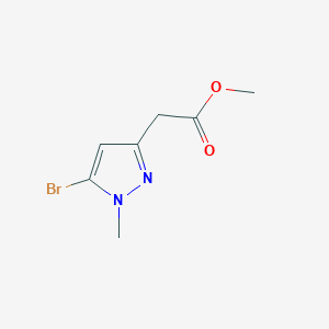 molecular formula C7H9BrN2O2 B15359895 Methyl 5-bromo-1-methyl-1H-pyrazole-3-acetate 