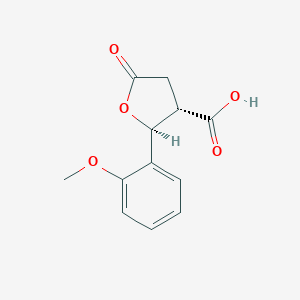 molecular formula C12H12O5 B153600 trans-2-(2-Methoxyphenyl)-5-oxotetrahydrofuran-3-carboxylic acid CAS No. 99226-02-5