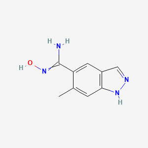 molecular formula C9H10N4O B15360223 N-Hydroxy-6-methyl-1H-indazole-5-carboximidamide 