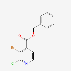 molecular formula C13H9BrClNO2 B15360289 Benzyl 3-bromo-2-chloroisonicotinate 