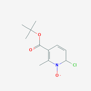 molecular formula C11H15ClNO3- B15360484 tert-butyl 2-chloro-6-methyl-1-oxido-2H-pyridine-5-carboxylate 