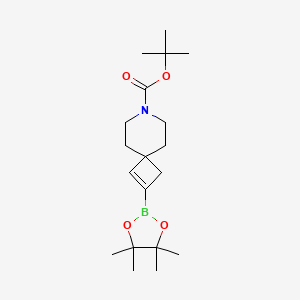 molecular formula C19H32BNO4 B15360744 tert-Butyl 2-(4,4,5,5-tetramethyl-1,3,2-dioxaborolan-2-yl)-7-azaspiro[3.5]non-1-ene-7-carboxylate 