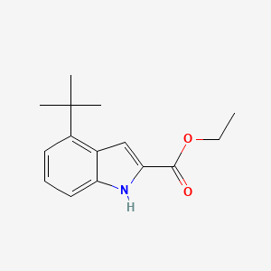 molecular formula C15H19NO2 B15360881 ethyl 4-tert-butyl-1H-indole-2-carboxylate 