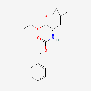 molecular formula C17H23NO4 B15360927 Ethyl (2S)-2-(benzyloxycarbonylamino)-3-(1-methylcyclopropyl)propanoate 