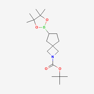 molecular formula C18H32BNO4 B15360935 tert-Butyl 6-(4,4,5,5-tetramethyl-1,3,2-dioxaborolan-2-yl)-2-azaspiro[3.4]octane-2-carboxylate 