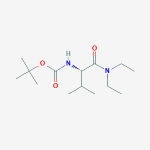 molecular formula C14H28N2O3 B15360968 Tert-butyl (S)-(1-(diethylamino)-3-methyl-1-oxobutan-2-yl)carbamate 
