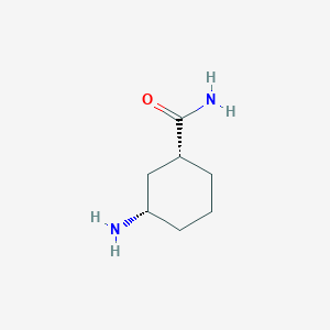 molecular formula C7H14N2O B15361002 Cis-3-aminocyclohexanecarboxamide 