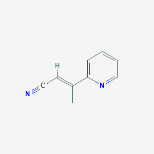 molecular formula C9H8N2 B15361013 (2E)-3-(Pyridin-2-YL)but-2-enenitrile 