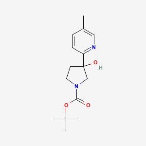 molecular formula C15H22N2O3 B15361015 Tert-butyl 3-hydroxy-3-(5-methylpyridin-2-yl)pyrrolidine-1-carboxylate 