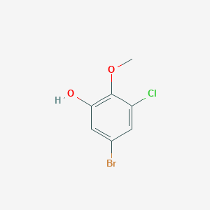molecular formula C7H6BrClO2 B15361025 5-Bromo-3-chloro-2-methoxyphenol 