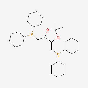 molecular formula C31H56O2P2 B15361035 Dicyclohexyl-[[5-(dicyclohexylphosphanylmethyl)-2,2-dimethyl-1,3-dioxolan-4-yl]methyl]phosphane 