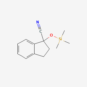 molecular formula C13H17NOSi B15361044 1-[(Trimethylsilyl)oxy]-2,3-dihydro-1H-indene-1-carbonitrile CAS No. 31928-65-1