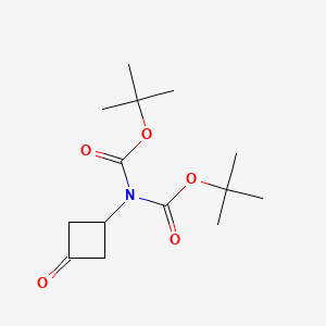molecular formula C14H23NO5 B15361047 Tert-butyl N-tert-butoxycarbonyl-N-(3-oxocyclobutyl)carbamate 
