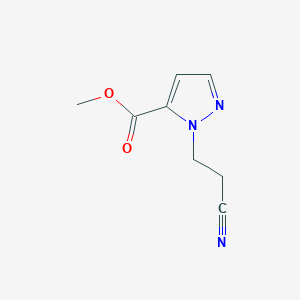 molecular formula C8H9N3O2 B15361050 Methyl 1-(2-cyanoethyl)-1H-pyrazole-5-carboxylate 
