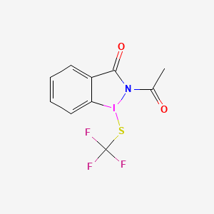 molecular formula C10H7F3INO2S B15361057 Trifluoromethylthio-iodine(III) reagent (TFTI) 