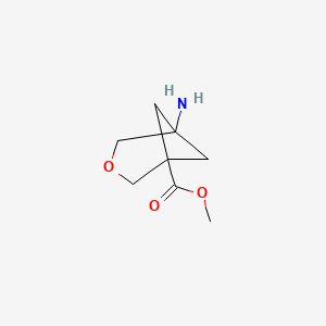 molecular formula C8H13NO3 B15361098 Methyl 5-amino-3-oxabicyclo[3.1.1]heptane-1-carboxylate 