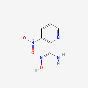 molecular formula C6H6N4O3 B15361105 N-Hydroxy-3-nitropicolinimidamide 