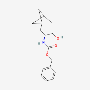 molecular formula C16H21NO3 B15361120 Benzyl N-[(1R)-1-(1-bicyclo[1.1.1]pentanylmethyl)-2-hydroxy-ethyl]carbamate 