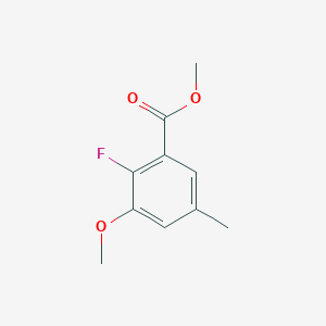 molecular formula C10H11FO3 B15361171 Methyl 2-fluoro-3-methoxy-5-methylbenzoate 