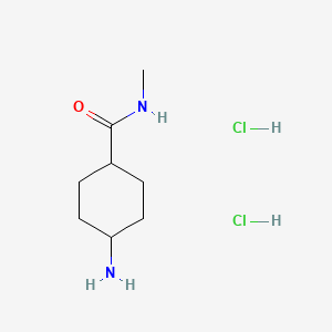 molecular formula C8H18Cl2N2O B15361241 cis-4-amino-N-methyl-cyclohexanecarboxamide;dihydrochloride 