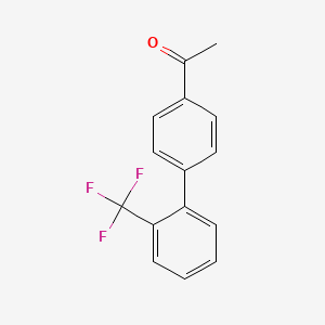 molecular formula C15H11F3O B15361261 Ethanone, 1-[2'-(trifluoromethyl)[1,1'-biphenyl]-4-yl]- CAS No. 210535-70-9