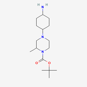molecular formula C16H31N3O2 B15361282 Tert-butyl trans-4-(4-aminocyclohexyl)-2-methyl-piperazine-1-carboxylate 