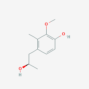 molecular formula C11H16O3 B15361289 4-[(2R)-2-hydroxypropyl]-2-methoxy-3-methylphenol 